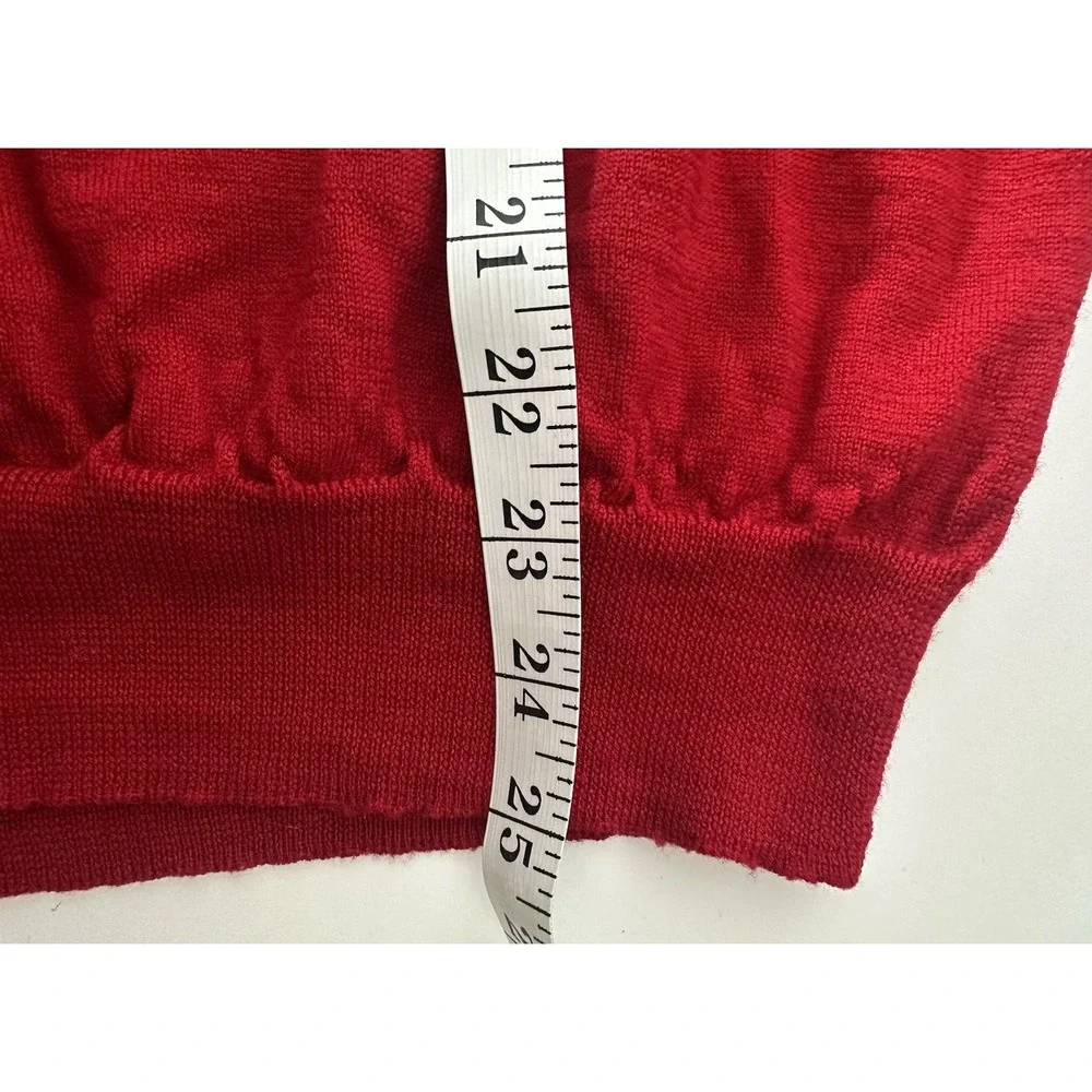 Polo Ralph Lauren Sweater Large 100% Merino Wool Knit Polo Oxford Gentlemen‎